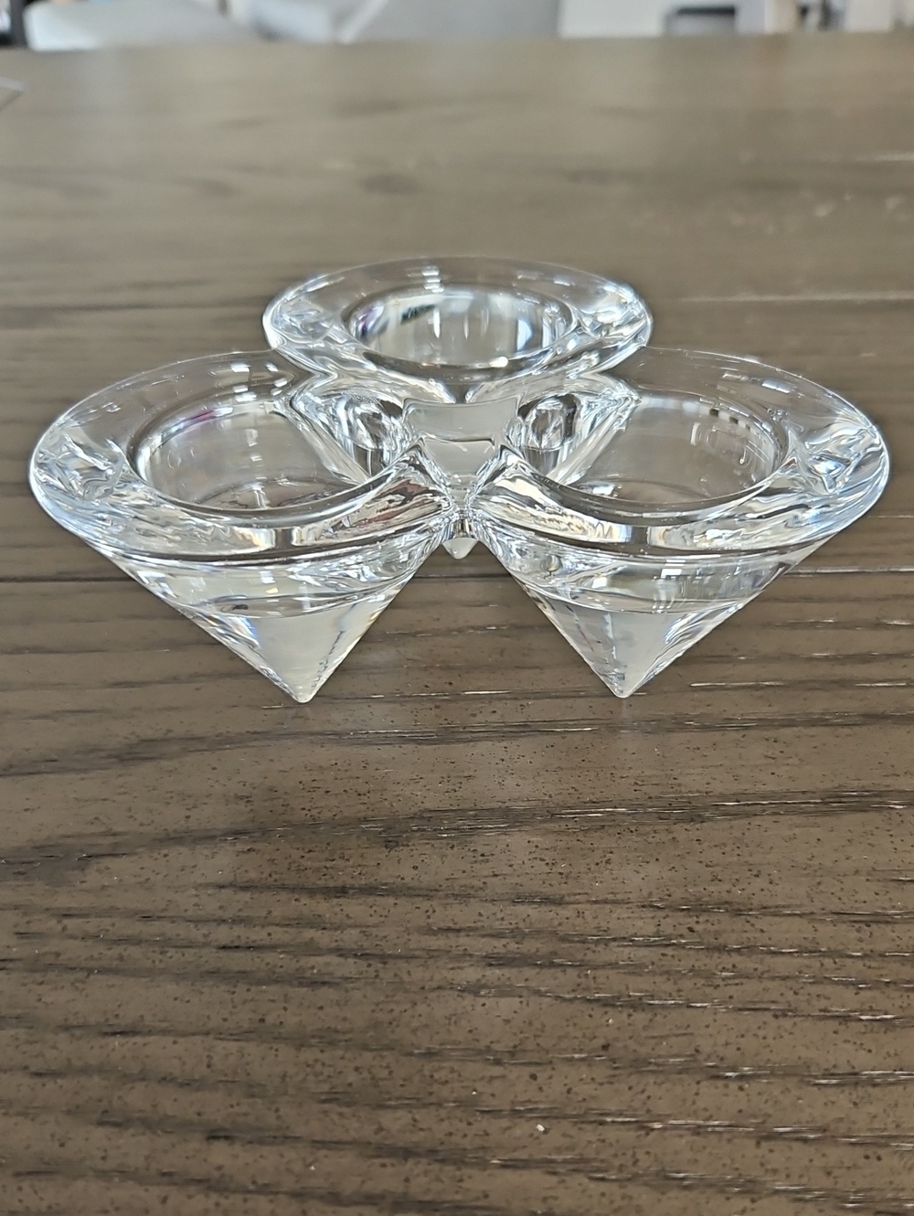 Clear Glass Trio-Tealight Votive Candle Holder - Home Accents